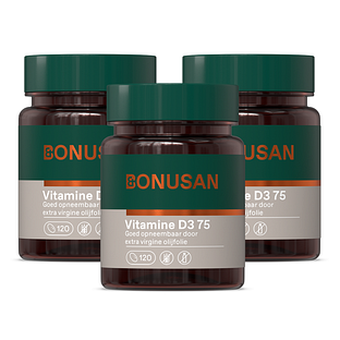 Bonusan Vitamine D3 75 Capsules Multiverpakking 3x120CP