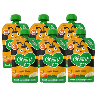Olvarit 6M+ Appel Banaan Knijpfruit 100GR