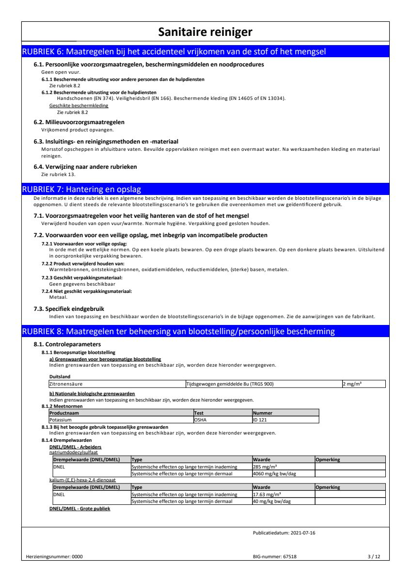 Badkamer Reiniger Navulling afbeelding van document #3, leaflet