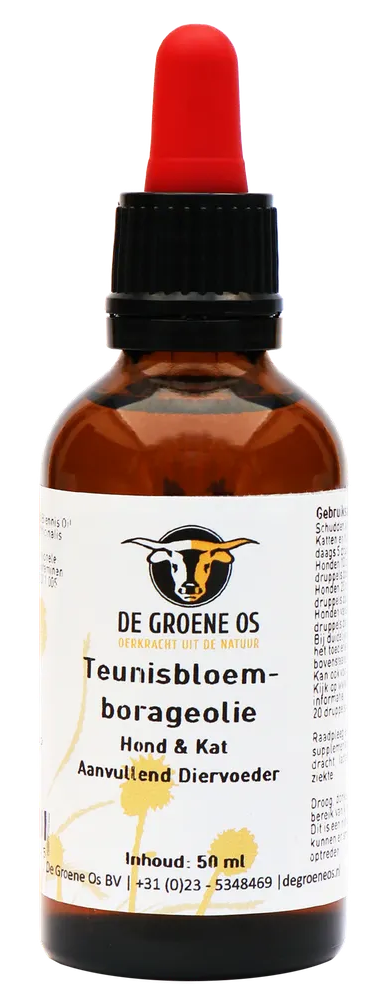 De Groene Os Teunisbloem-Borageolie Hond & Kat