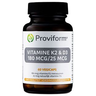 Proviform Vitamine K2 & D3 180 mcg/25 mcg Capsules 60VCP Proviform Vitamine K2 & D3 180 mcg/25 mcg Capsules 60VCP