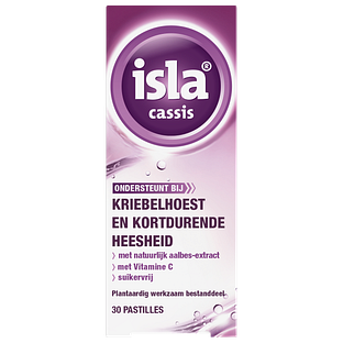 isla Cassis Keelpastilles - bij kriebelhoest en kortdurende heesheid 30ST