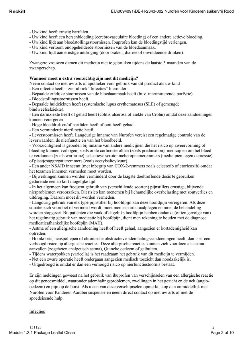 voor Kinderen Aardbei Suspensie afbeelding van document #2, leaflet