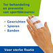 Actimove Rigid Sports Tape 5cm x 10m - 1ST handmodel met tape op vingers