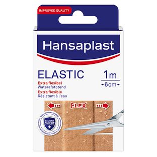 Hansaplast Pleisters Elastic 1m x 6cm 1ST Hansaplast Pleisters Elastic 1m x 6cm 1ST