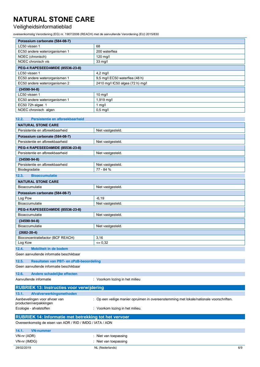 Natural Stone Care Natuursteen Reiniger afbeelding van document #6, info_folder