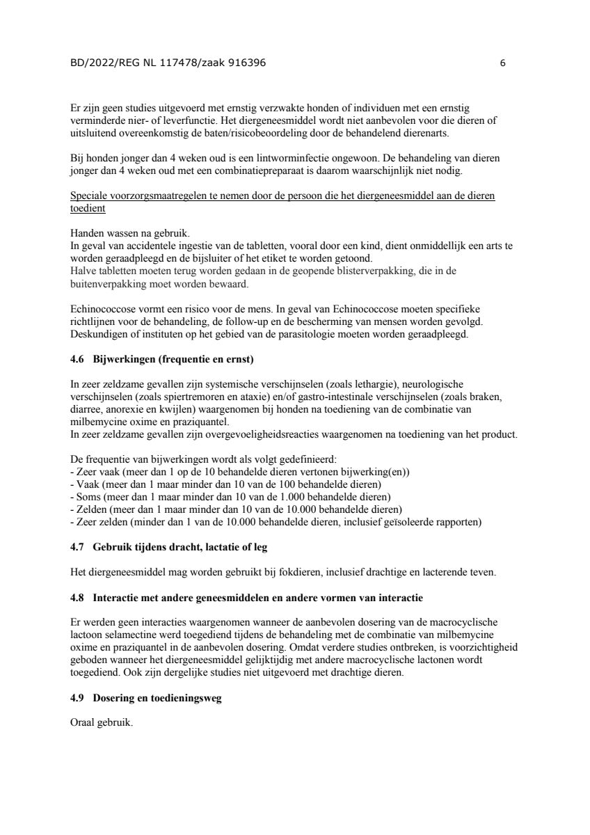 Milquestra Ontwormingsmiddel Honden 0.5 - 10KG afbeelding van document #6, leaflet