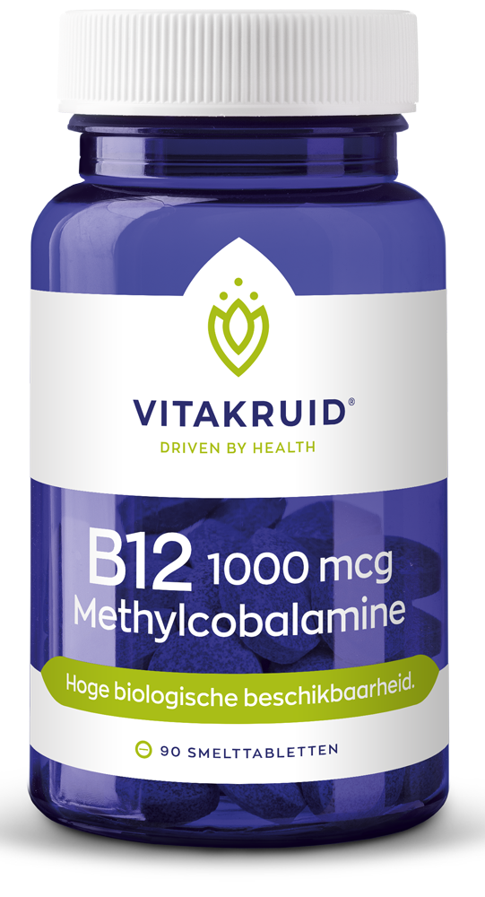 Vitakruid B12 1000 mcg Actief Methylcobalamine Vitamine 90TB