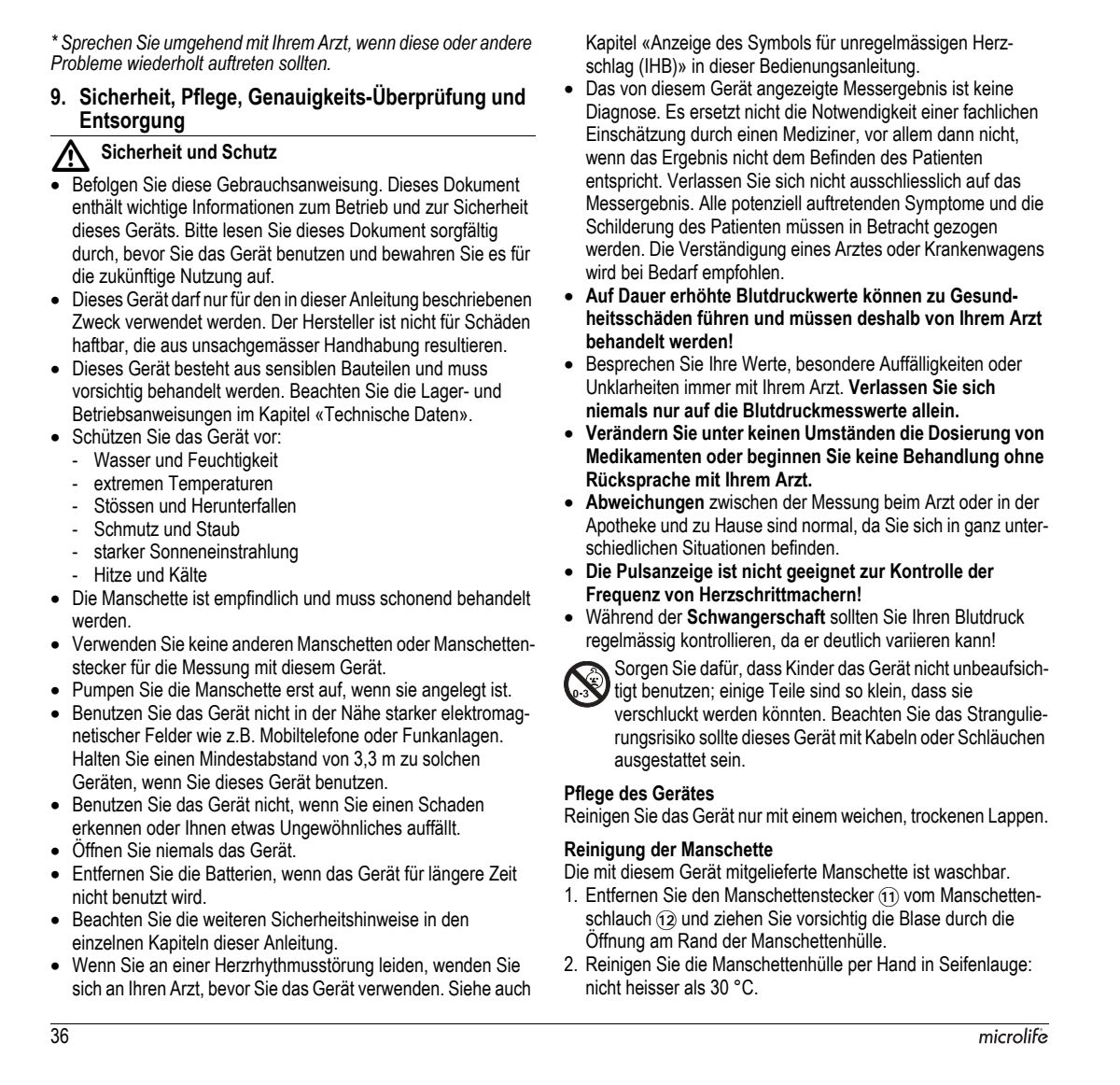 Microlife BP Bloeddrukmeter B3 Comfort PC afbeelding van document #38, instructions