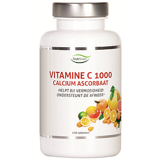 Nutrivian Vitamine C 1000 Calcium Ascorbaat Tabletten 100TB Nutrivian Vitamine C 1000 Calcium Ascorbaat Tabletten 100TB