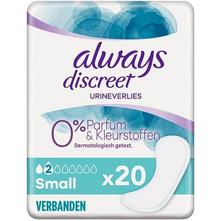 Always Discreet Small 0% Parfum & Kleurstoffen 20ST