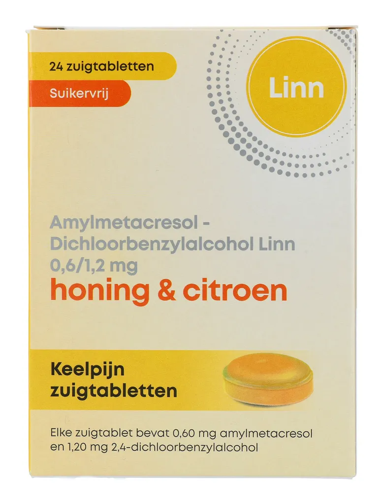Linn Keelpijn Zuigtabletten Honing & Citroen