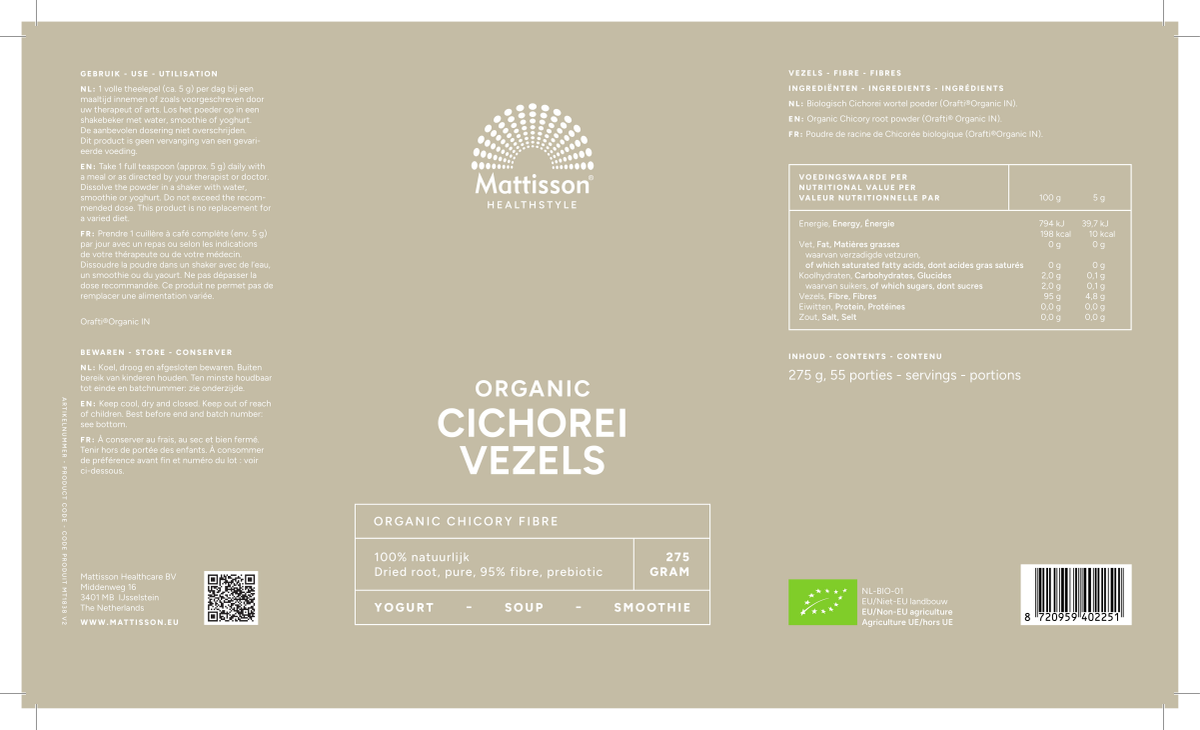 Biologische Chicorei Vezels afbeelding van document #1, label