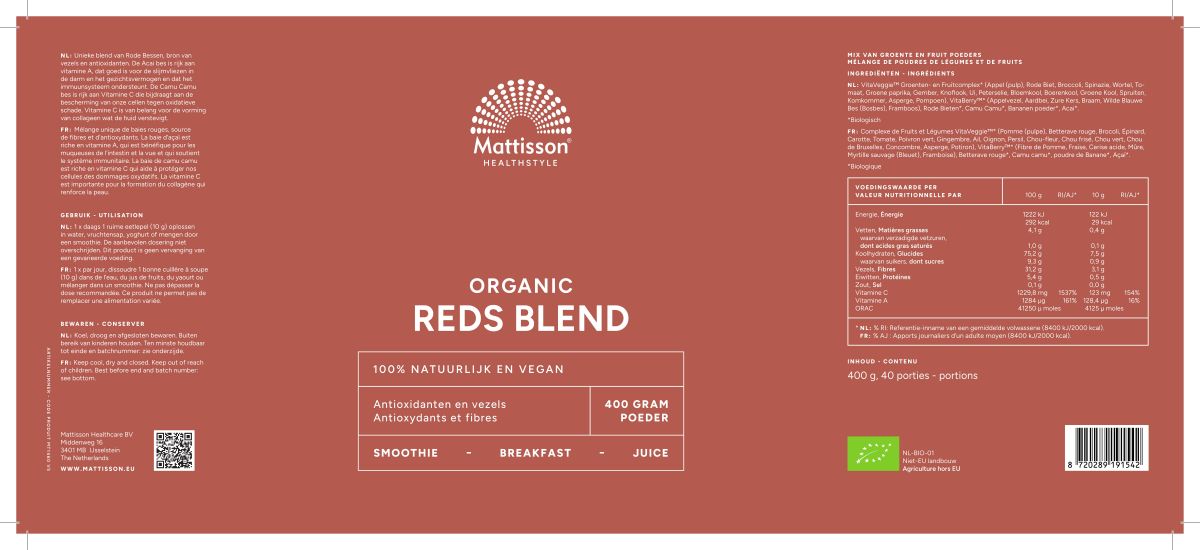 Reds Blend Poeder afbeelding van document #1, label