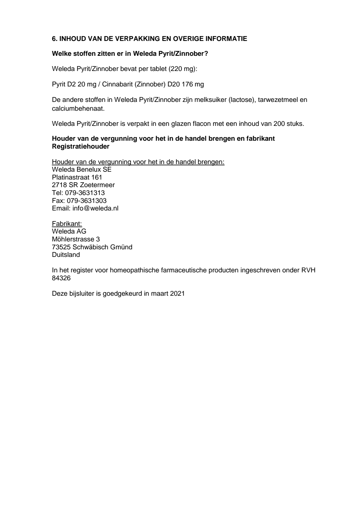 Pyriet Zinnober afbeelding van document #3, leaflet