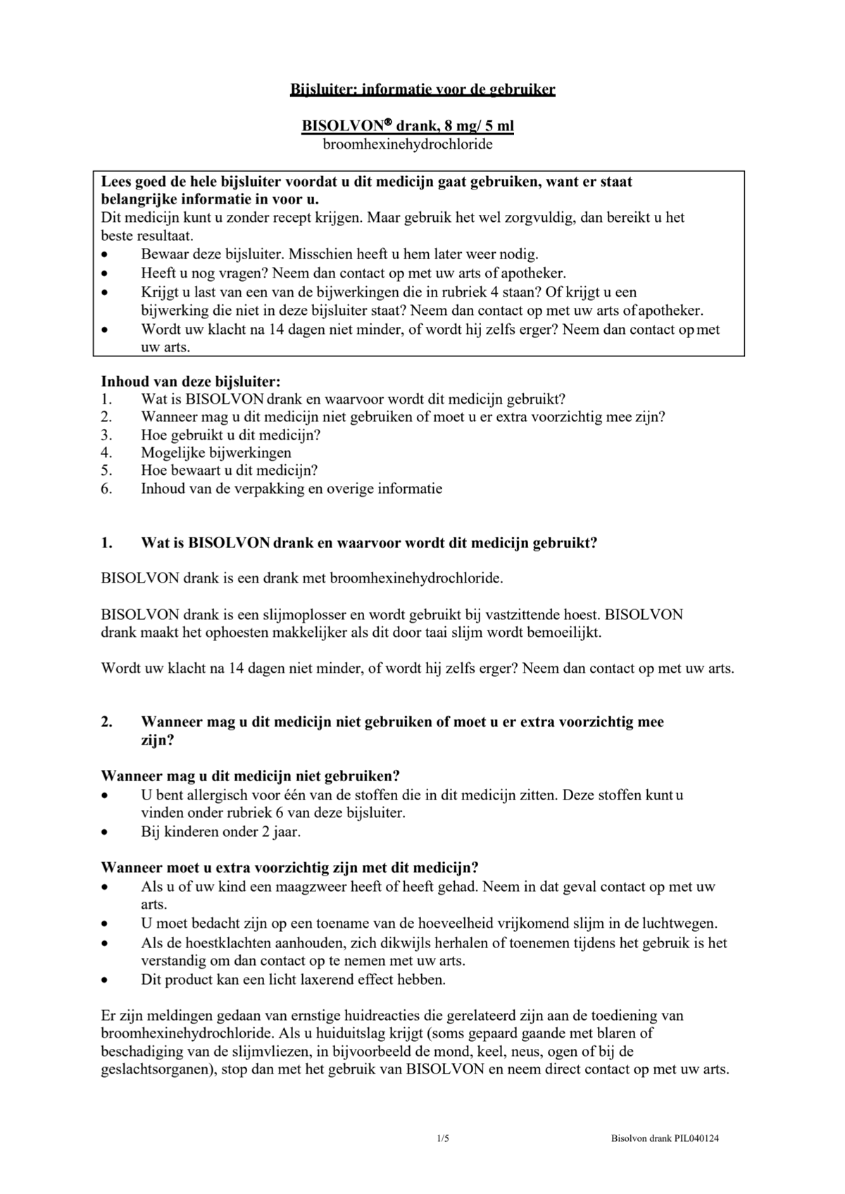 Drank 8mg/5ml afbeelding van document #1, leaflet