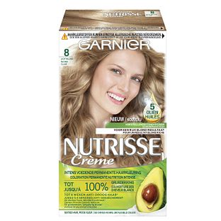 Garnier Nutrisse Crème Permanente Haarverf 8 Lichtblond 1ST