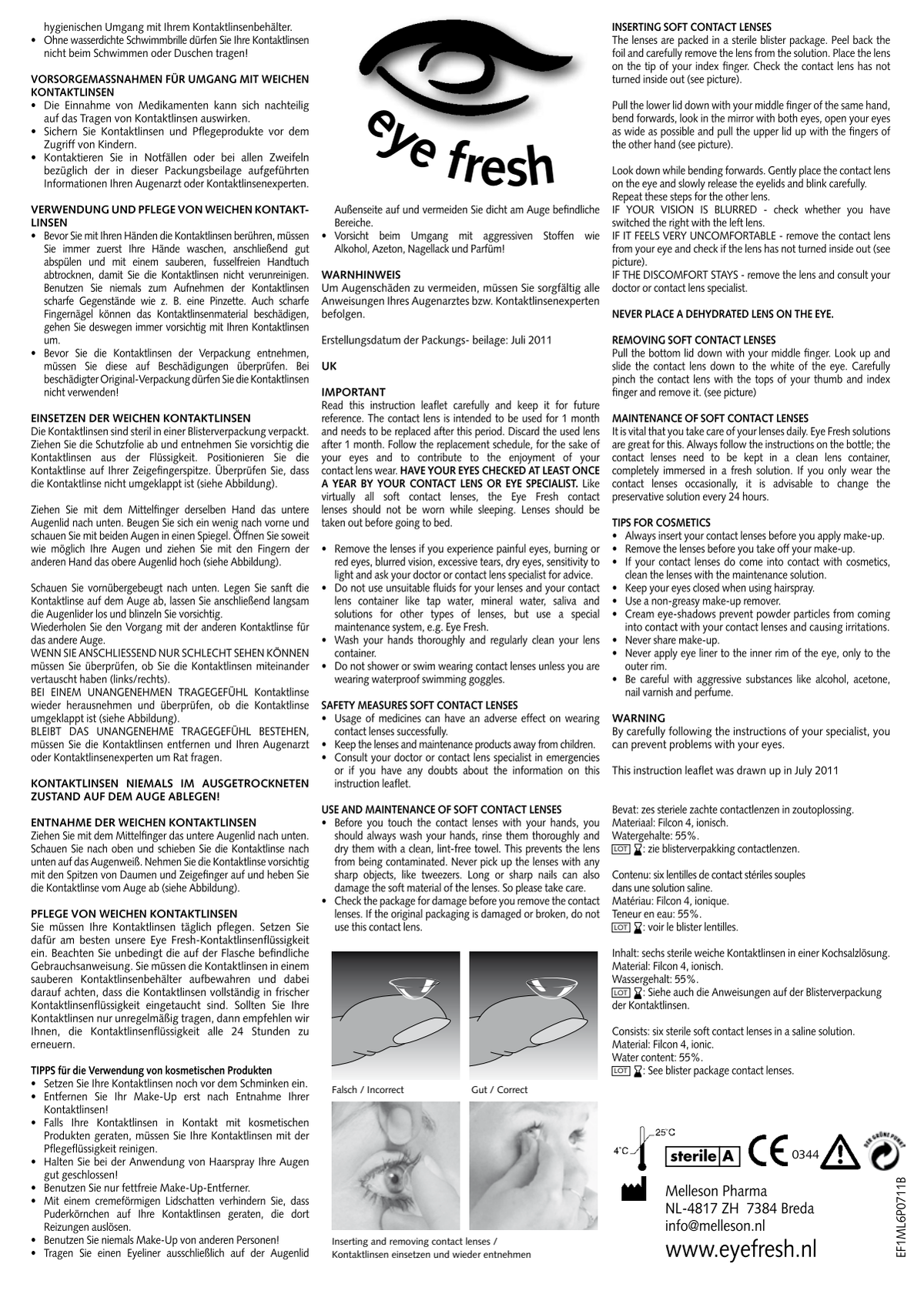 Maandlenzen -1.25 afbeelding van document #2, instructions