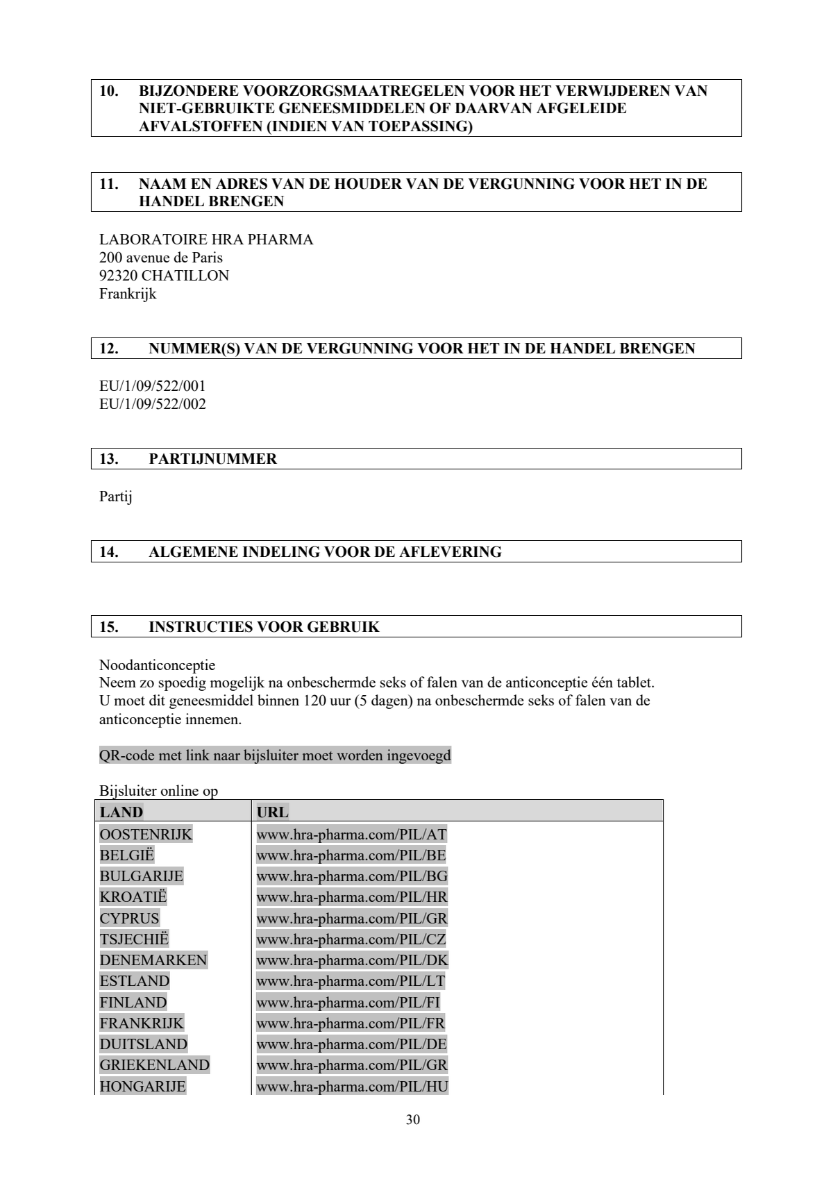 Noodanticonceptie Tablet afbeelding van document #30, leaflet