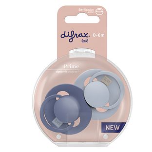 Difrax LOVI Prime Pacifier 0-6 Months - Blue 2ST Difrax LOVI Prime Pacifier 0-6 Months - Blue 2ST