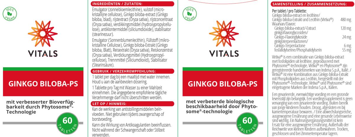 Ginkgo Biloba Ps 480mg afbeelding van document #1, label