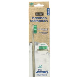 SenceFresh Bamboo Tandenborstel Medium 3ST SenceFresh Bamboo Tandenborstel Medium 3ST