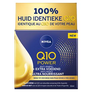 Nivea Q10 Power Anti-Rimpel + Extra Voedende Nachtcrème 50ML Nivea Q10 Power Anti-Rimpel + Extra Voedende Nachtcrème 50ML
