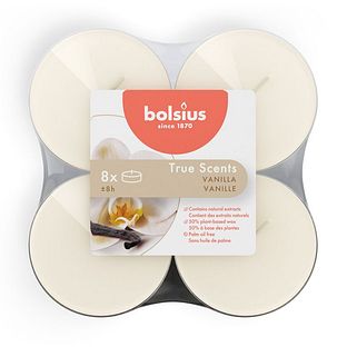 Bolsius True Scents Vanilla Maxi Waxine 8ST Bolsius True Scents Vanilla Maxi Waxine 8ST
