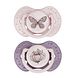 Difrax LOVI Dynamic Pacifier 0-3 Months Botanic Pink Purple - Fopspeen 2ST
