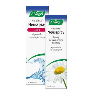 A.Vogel Cinuforce Neusspray Sterk + Neusspray Droog Neusslijmvlies & Korstjes Combiverpakking 2ST