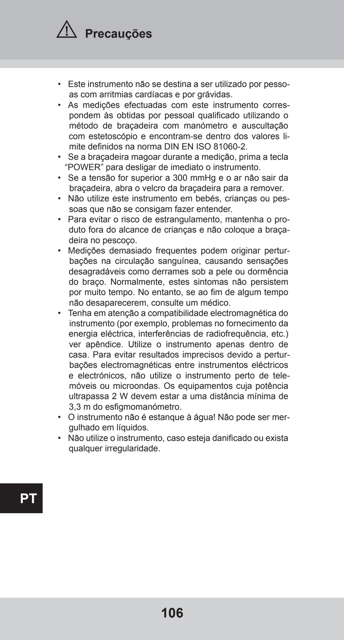 Bovenarm Bloeddrukmeter Desktop afbeelding van document #106, instructions