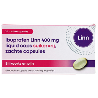 Linn Ibuprofen Liquid Capsules 400mg Suikervrij 20ST