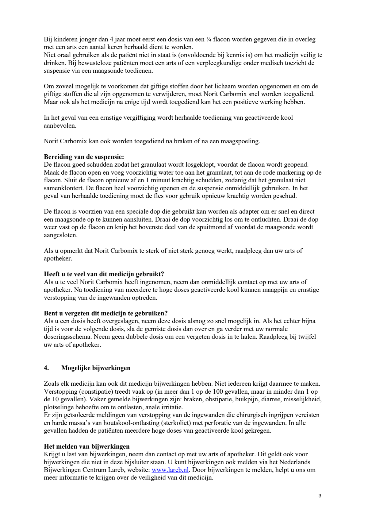 Carbomix Granulaat afbeelding van document #3, leaflet
