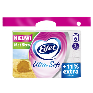 Edet Ultra Soft 4-laags Toiletpapier Met Stro 6ST