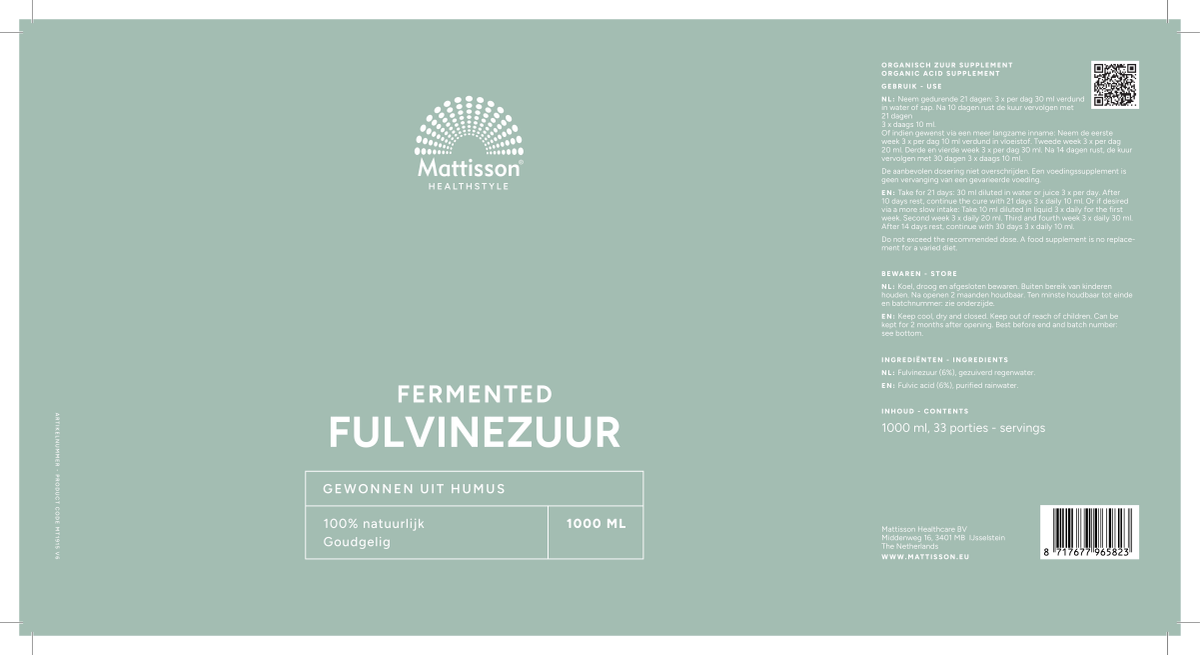Fulvinezuur Gefermenteerd afbeelding van document #1, label