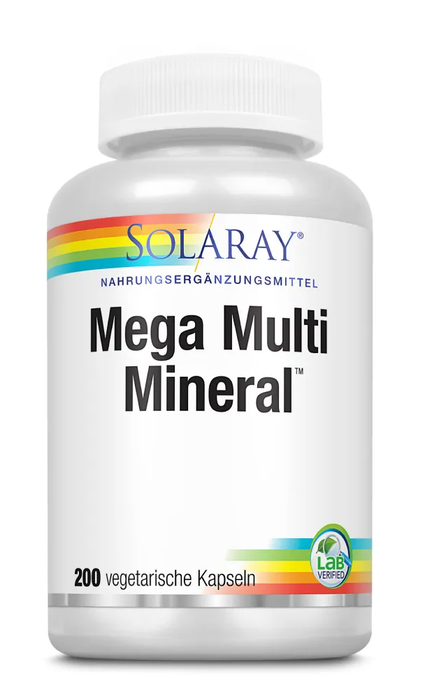 Solaray Mega Multi Mineral Capsules 200CP