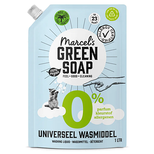 Marcels Green Soap Wasmiddel Universeel 0% Navulling 1LT Marcels Green Soap Wasmiddel Universeel 0% Navulling 1LT