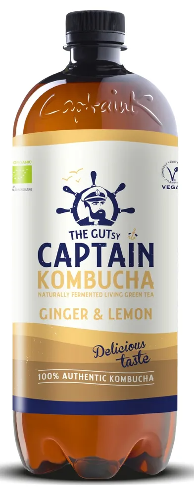 The GUTsy Captain Kombucha Ginger Lemon The GUTsy Captain Kombucha Ginger Lemon