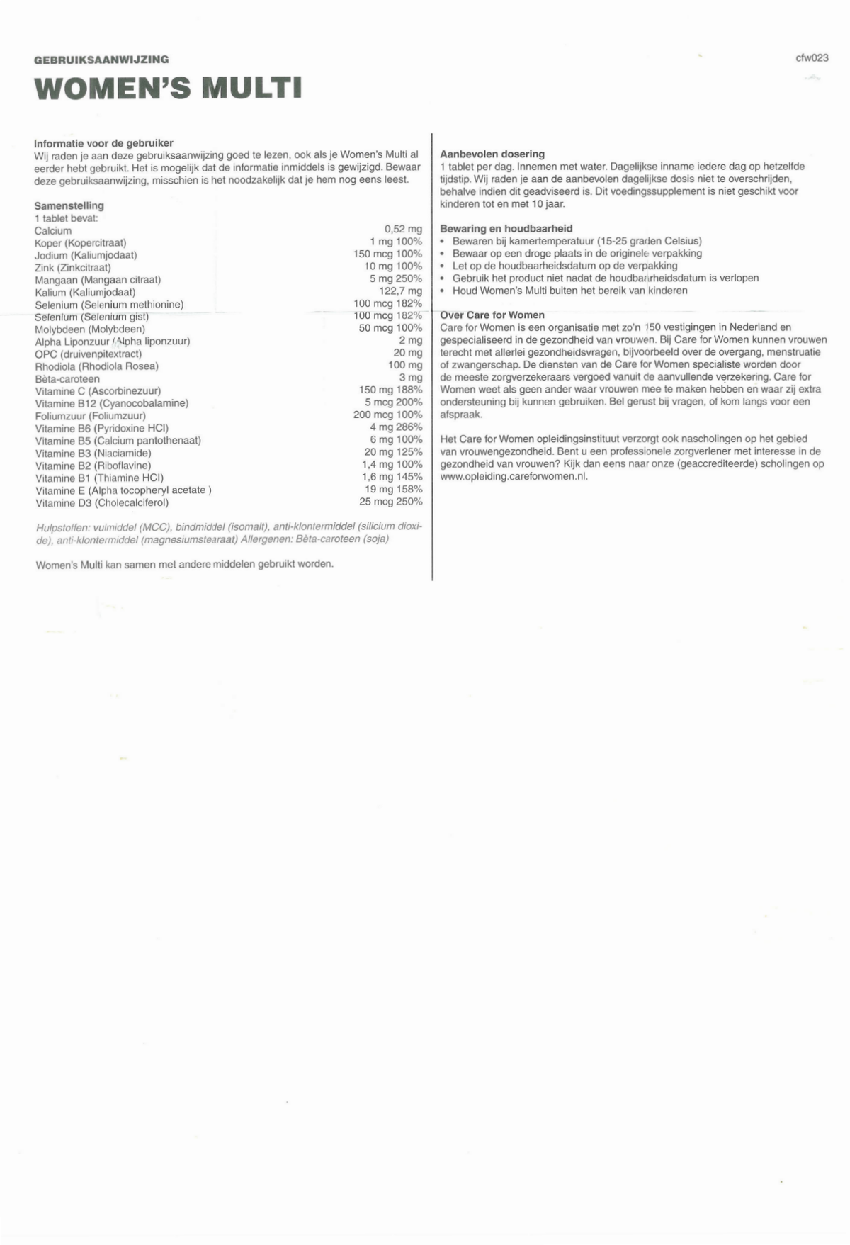 Multi Complete Tabletten afbeelding van document #1, instructions
