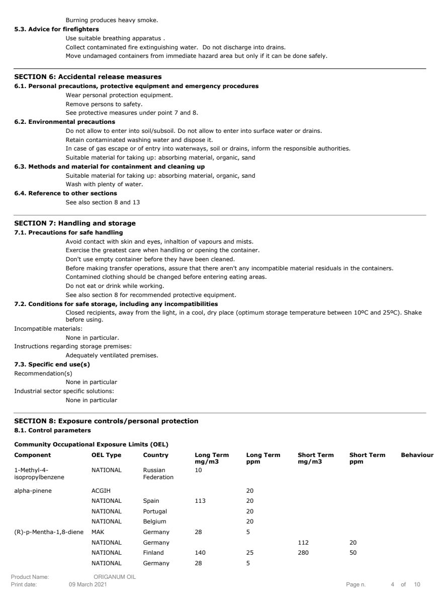Essentiële Olie Oregano afbeelding van document #4, label