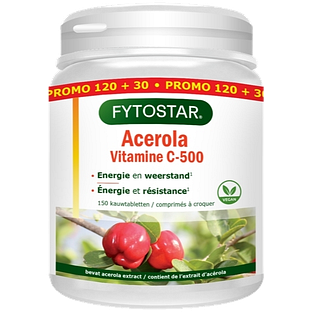 Fytostar Acerola C-500 Vitamine C Kauwtabletten 150KTB