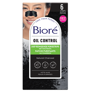 Biore Oil Control Natural Charcoal Poriestrips 6ST
