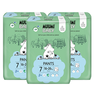 Moomin Baby Ecologische Luierbroekjes 7 Extra XL Voordeelverpakking 3x34ST