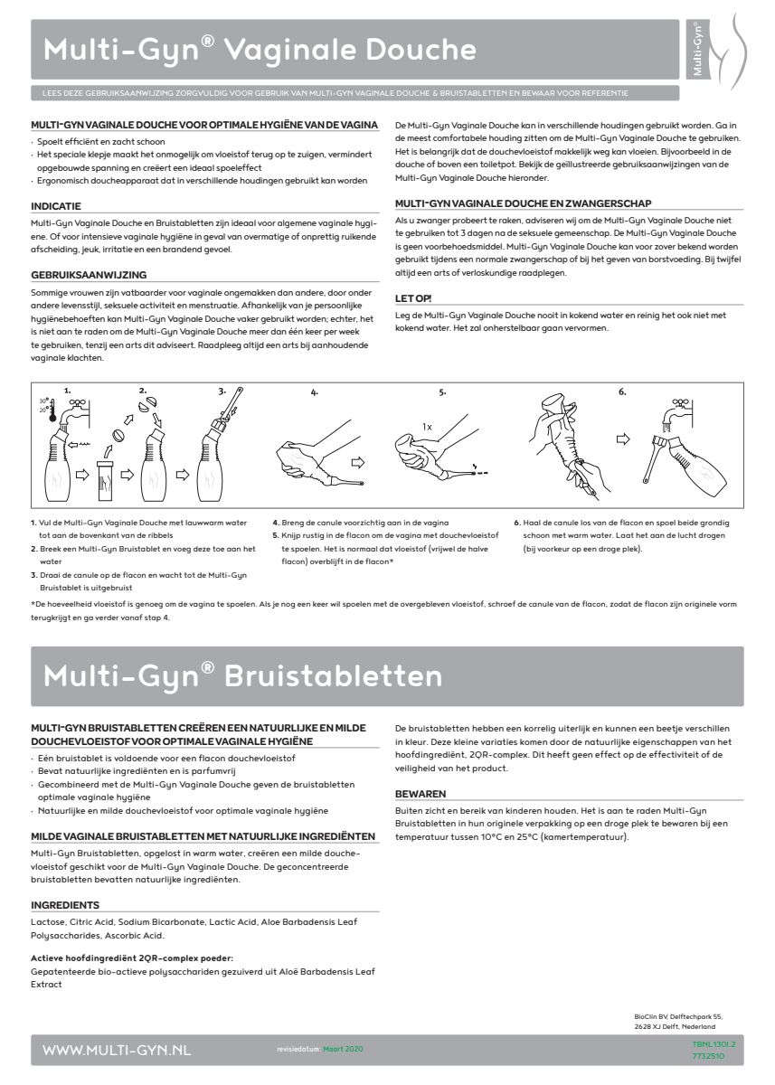 Vaginale Douche & Bruistabletten afbeelding van document #1, instructions