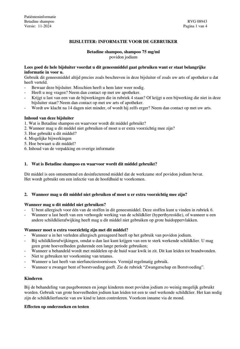 Jodium Shampoo afbeelding van document #1, leaflet