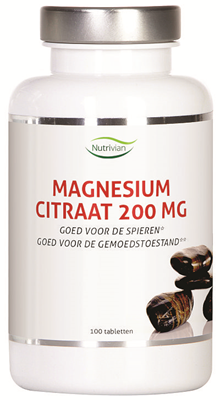 Nutrivian Magnesium Citraat 200mg Tabletten 100TB