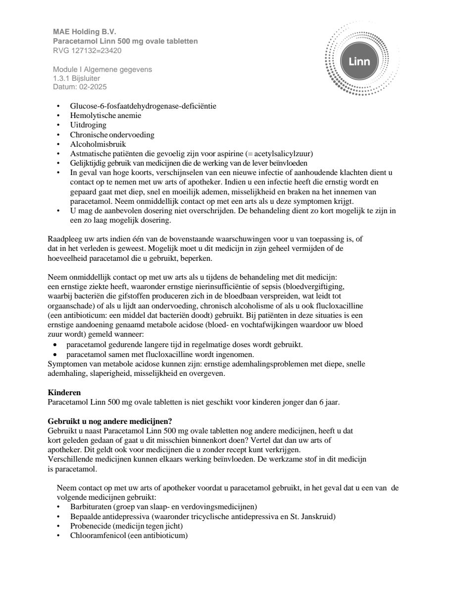 Paracetamol Ovaal afbeelding van document #2, leaflet