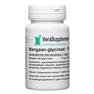 VeraSupplements Mangaan Glycinaat Tabletten 100TB VeraSupplements Mangaan Glycinaat Tabletten 100TB
