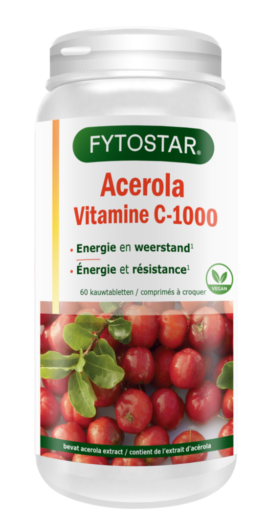 Fytostar Acerola Vitamine C-1000 Kauwtabletten afbeelding
