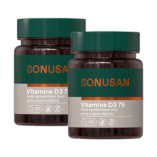 Bonusan Vitamine D3 75 Capsules Duoverpakking 2x120CP